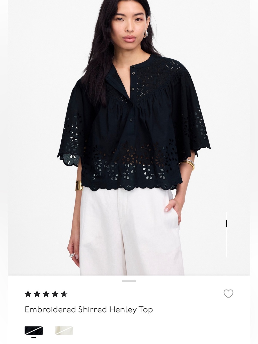 Madewell eyelet blouse